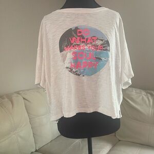 Old Navy Multicolored Oversized Cropped T-Shirt